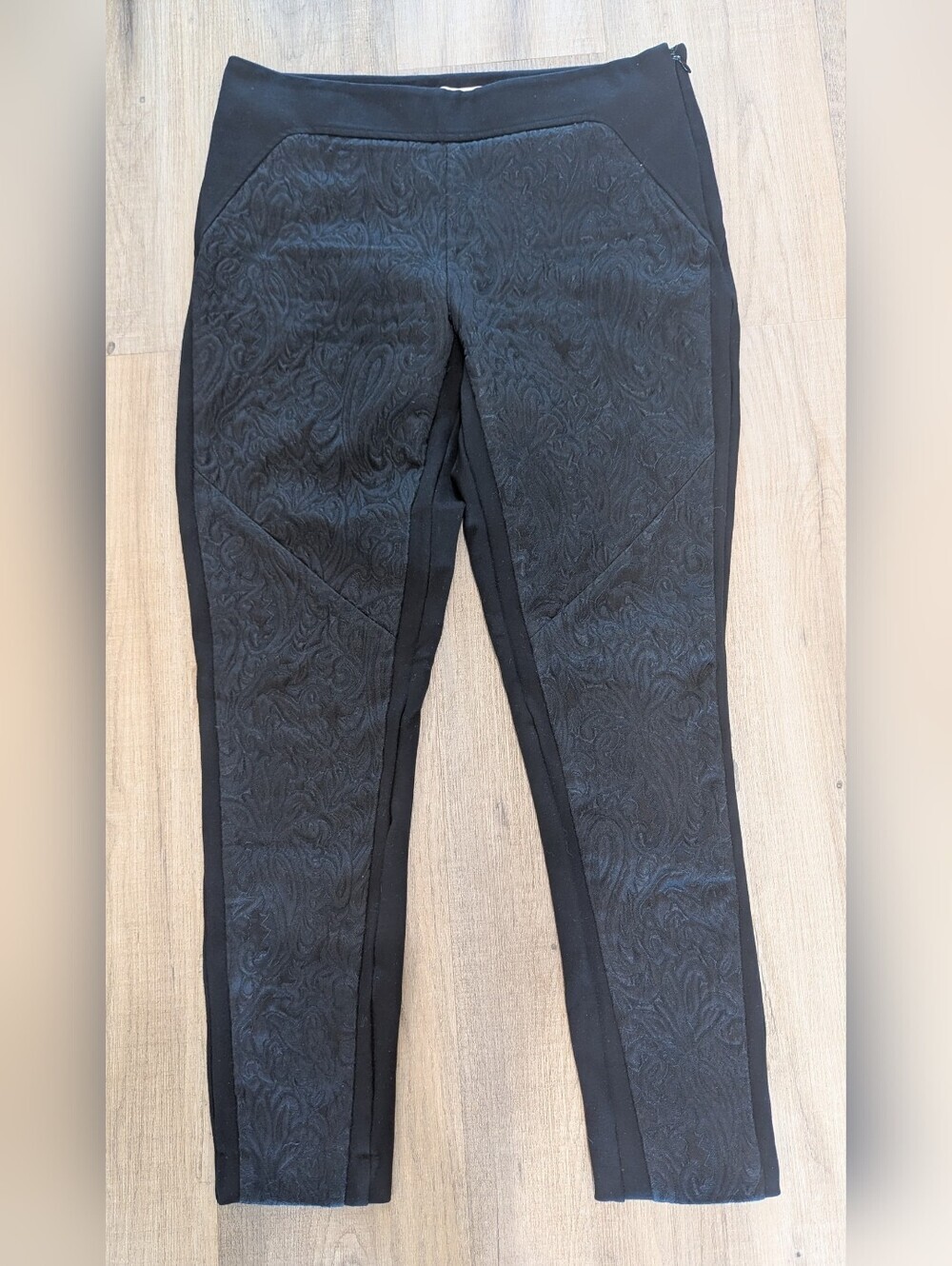 Ted Baker Black Textured Jacquard Slim Pants - Picture 2 of 9